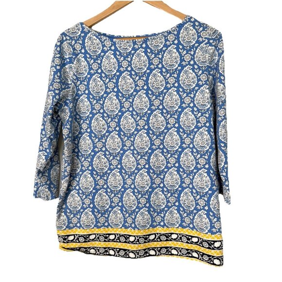 Talbots Printed 3/4‎ Sleeve Knit Tee Womens Size X Colorful Resortwear Summer - Picture 1 of 6